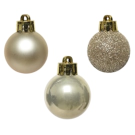 Shatterproof Baubles x14 Pearl 3cm (020462)