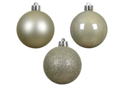 Shatterproof Baubles x14 White Mint 3cm (022949)