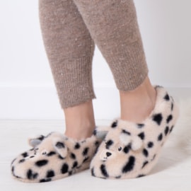 Totes Isotoner Novelty Dalmation Faux Fur Slippers Small (3125JDALS)