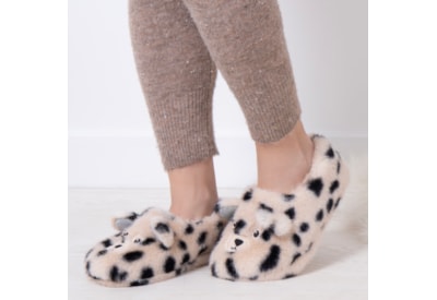 Totes Isotoner Novelty Dalmation Faux Fur Slippers Small (3125JDALS)