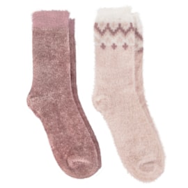 Totes Isotoner Fairisle & Chenille Supersoft Bed Socks (3223JFCH)