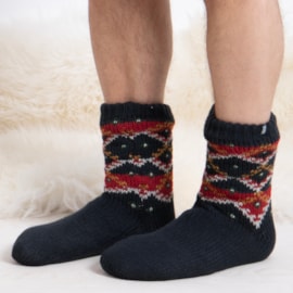 Totes Isotoner Fair Isle Slipper Sox W/sherpa Lining (3259JFAI)