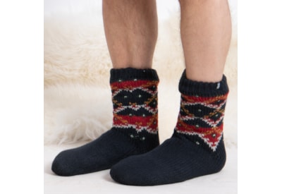 Totes Isotoner Fair Isle Slipper Sox W/sherpa Lining (3259JFAI)