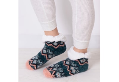 Totes Isotoner Chop Chenille Knitted Slipper Sox Multi (3568JMUL)