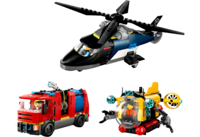 Lego® City Helicopter Firetruck & Submarine Remix (60462)