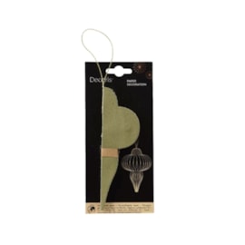 Ornament Paper Decoration Green 15cm (709221)