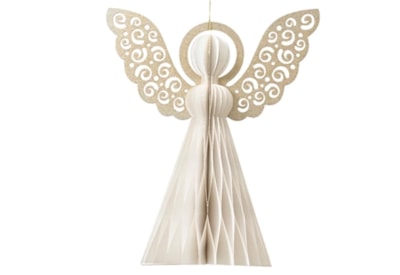 Angel Paper Decoration White 15cm (709224)
