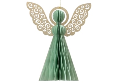 Angel Paper Decoration Mint 15cm (709227)