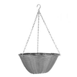 Smart Garden Slate Faux Rattan Hanging Basket 14" (6020071)