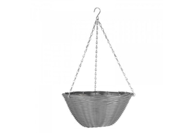 Smart Garden Slate Faux Rattan Hanging Basket 14" (6020071)