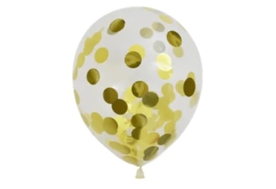 Globos Pre-loaded Gold Confetti Balloons 6s (CB01G)