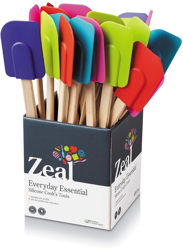 Zeal Silicone Spatula, Wooden Handle