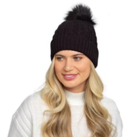 Ladies Cable Hat w Pom Poms (GL1180)