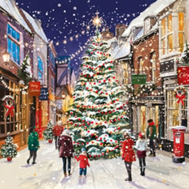 Ling Design Festive Streets Sml Deluxe Cards 12's (LXDD0002)