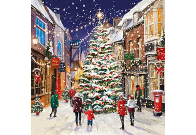 Ling Design Festive Streets Sml Deluxe Cards 12's (LXDD0002)