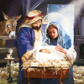 Ling Design Nativity Scenes Lg Deluxe Cards 12's (LXDR0005)