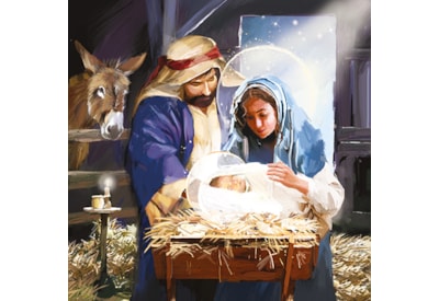 Ling Design Nativity Scenes Lg Deluxe Cards 12's (LXDR0005)