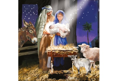 Ling Design Nativity Scenes Lg Deluxe Cards 12's (LXDR0005)