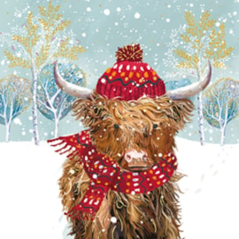 Cosy Highland Cow Sml Premium Cards 10's (LXPD0001)