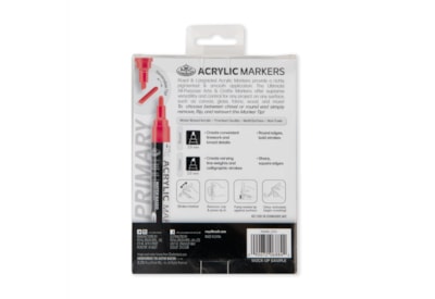 Royal Brush 6pc 2mm Primary Acrylic Paint Marker Set (MARK-2721)