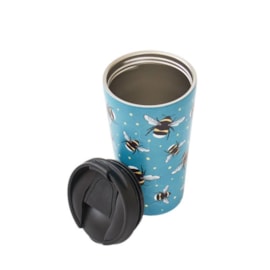 Eco Chic Blue Bramble Bee Thermal Coffee Cup (N01)