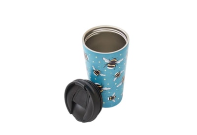 Eco Chic Blue Bramble Bee Thermal Coffee Cup (N01)