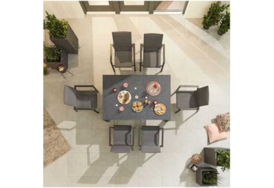 Nova Roma 6 Seat Rectangular Dining Set Grey