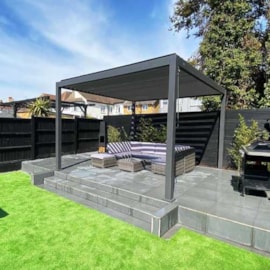 Nova Titan Aluminium Pergola 3.6m x 3.6m Square Grey