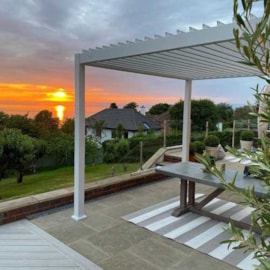 Nova Titan Aluminium Pergola 4m x 3m Rectangular White