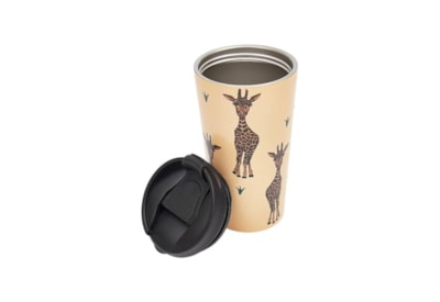 Eco Chic Beige Giraffes Thermal Coffee Cup (N26)