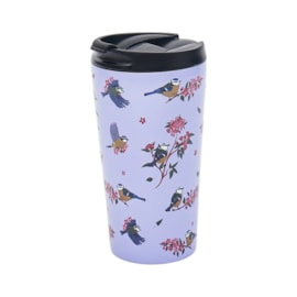 Eco Chic Lilac Blue Tits Thermal Coffee Cup (N33)