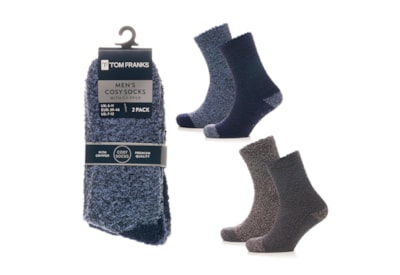 Men 2pk H&t Cosy Socks With Gripper (SK1266)