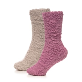 Ladies 2pk Teddy Socks (SK1275)