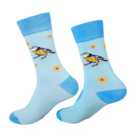 Eco Chic Rspb Blue Tits Bamboo Socks 4-8 (SK19TL)