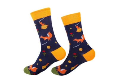 Eco Chic Orange Fox Bamboo Socks 4-8 (SK21OR)