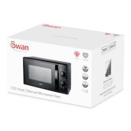 Swan 20l 700w Manual Microwave Black 20l (SM4420BLK)