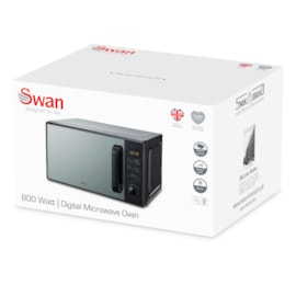 Swan 20l 800w Digital Microwave Black 20l (SM4421BLK)