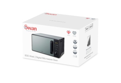 Swan 20l 800w Digital Microwave Black 20l (SM4421BLK)