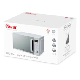 Swan 20l 800w Digital Microwave White 20l (SM4421WHT)