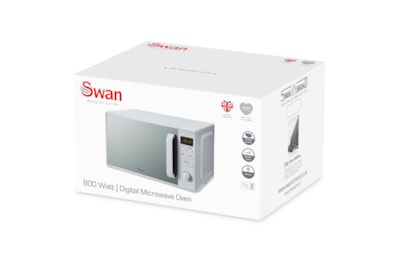 Swan 20l 800w Digital Microwave White 20l (SM4421WHT)