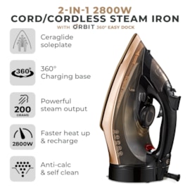 Tower Cordless Steam Iron Gold (T22022GLD)