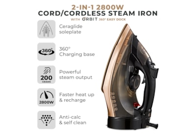 Tower Cordless Steam Iron Gold (T22022GLD)