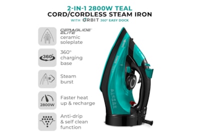 Tower Cordless Steam Iron Teal (T22022TL)