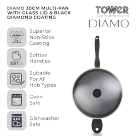 Tower Diamo Multi Pan w Lid 30cm (T900133)