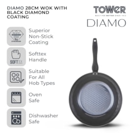 Tower Diamo Wok 28cm (T900134)