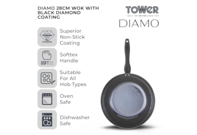 Tower Diamo Wok 28cm (T900134)