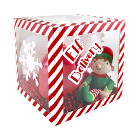 Eurowrap Christmas Candy Stripe Balloon Box (X-33294-XBC)