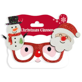 Eurowrap Christmas Character Glasses Asst (X-34611-GLASC)