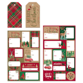 55pk Mod Gift Tag & Sticker Set (X-34683-GTC)