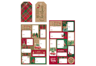 55pk Mod Gift Tag & Sticker Set (X-34683-GTC)